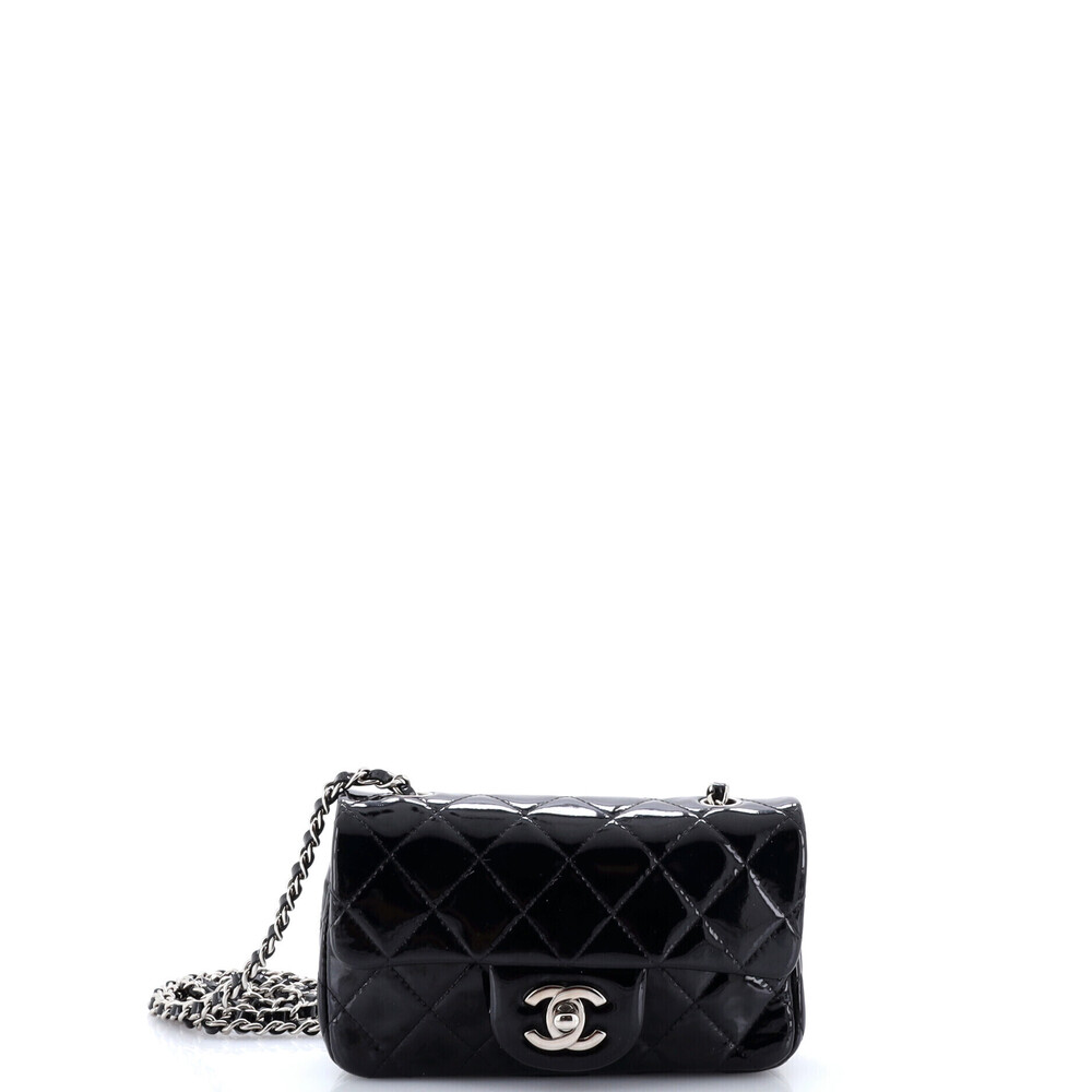 Chanel Extra Mini Classic Single Flap Bag Quilted Patent